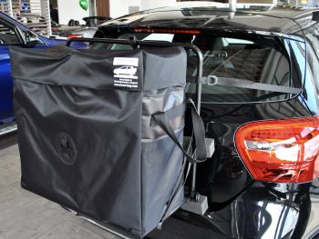 Mercedes A Class Roof Box alternative hatchbag fitted to a black a class 