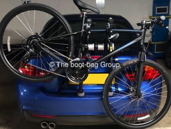 bmw 4 series convertible with a bike rack fitted