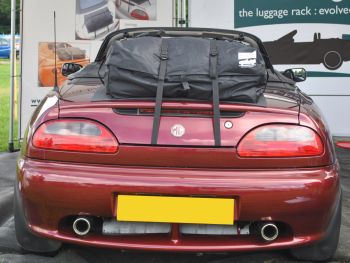 dark red mgtf boot rack boot bag original fitted at trade show