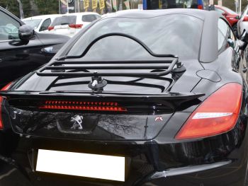 peugeot rcz boot rack carrier fitted to a balck rcz R