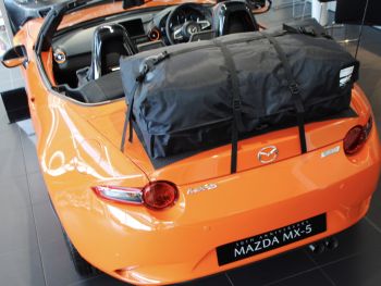 30th anniversary mazda mx5 with a boot-bag original boot rack fitted  